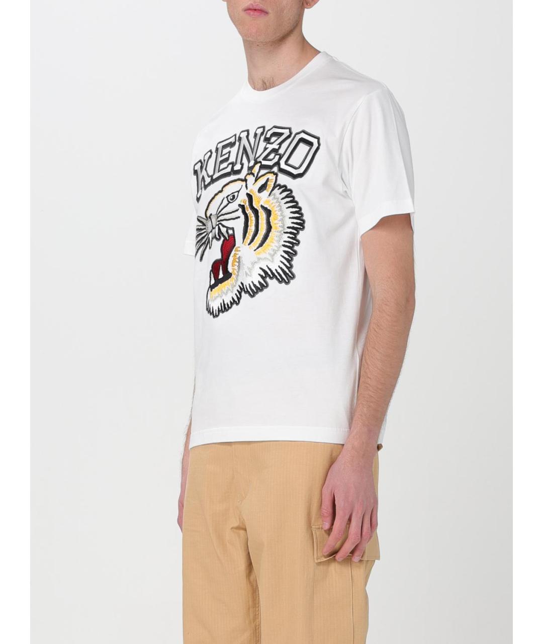 KENZO Белая хлопковая футболка, фото 5