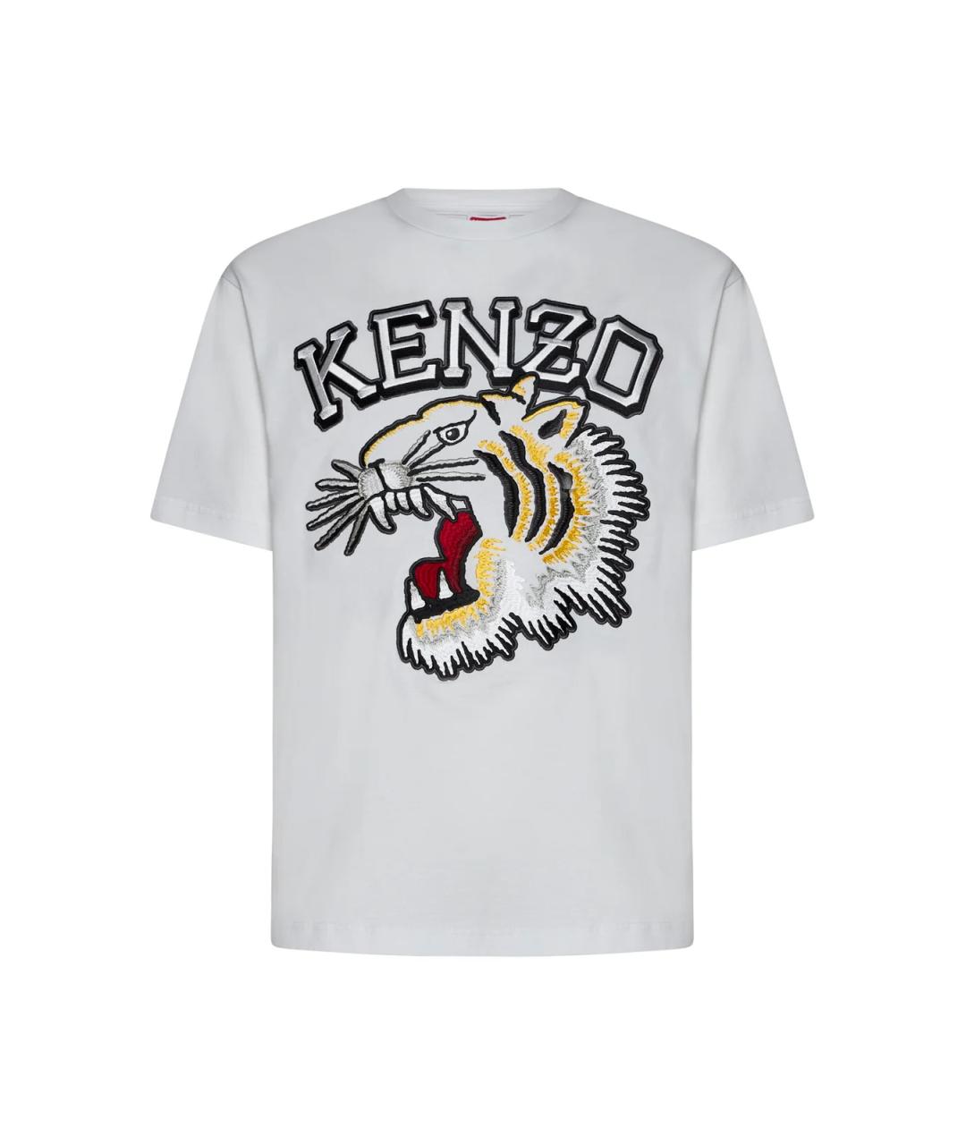 KENZO Белая хлопковая футболка, фото 1
