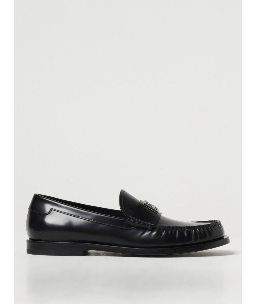 DOLCE&GABBANA Черные кожаные лоферы, фото 5