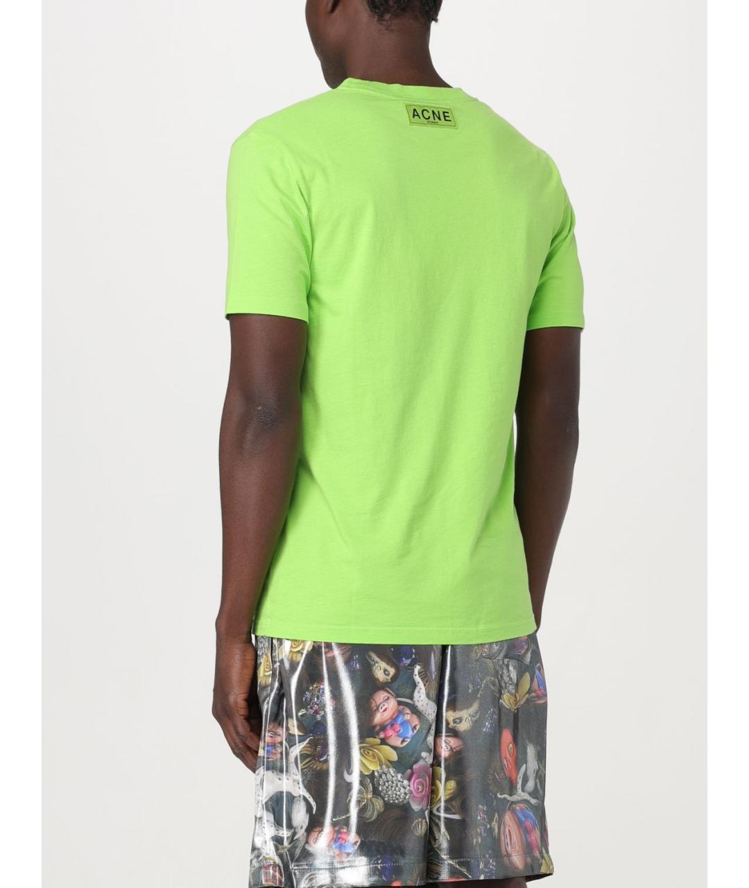 ACNE STUDIOS Зеленая футболка, фото 4