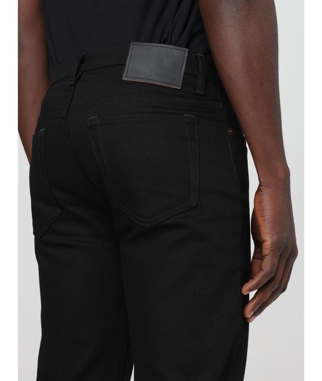 ACNE STUDIOS Черные хлопковые прямые джинсы, фото 6