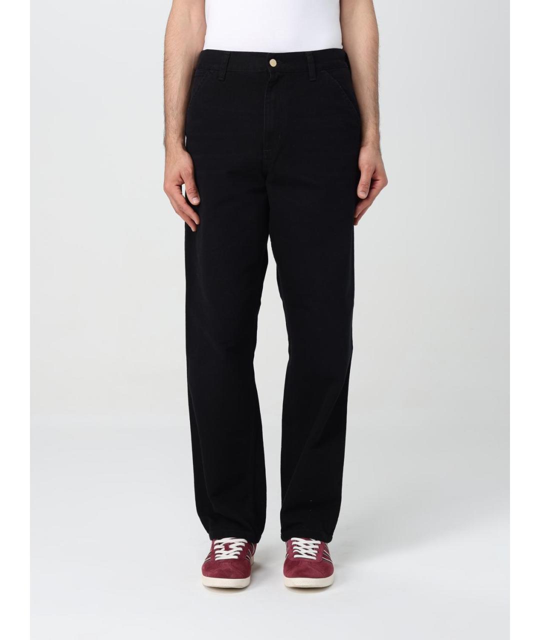 CARHARTT WIP Черные хлопковые повседневные брюки, фото 2