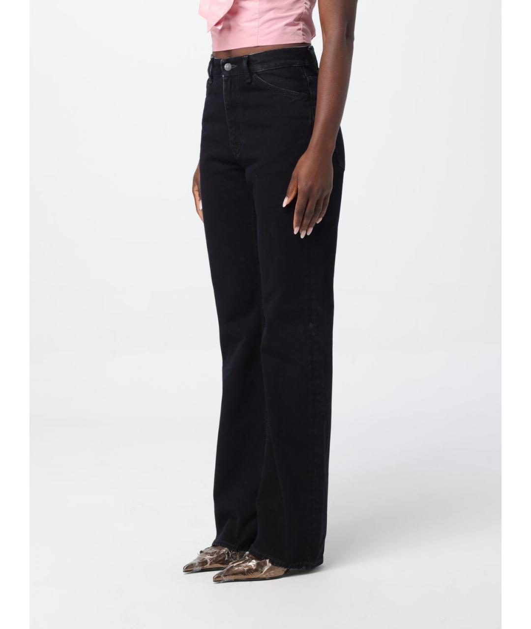 ACNE STUDIOS Черные хлопковые прямые джинсы, фото 4