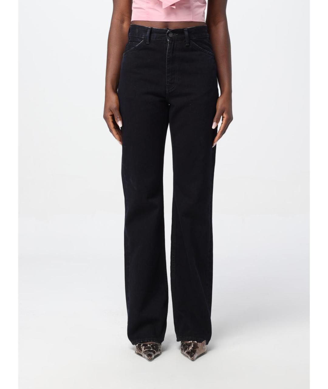 ACNE STUDIOS Черные хлопковые прямые джинсы, фото 6
