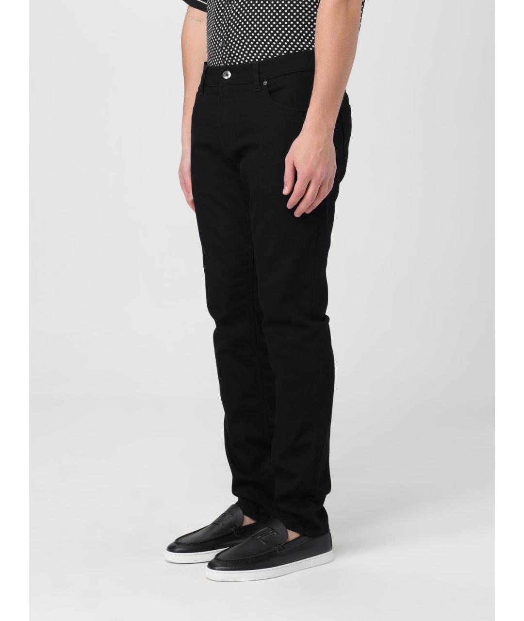 DOLCE&GABBANA Черные хлопковые прямые джинсы, фото 5