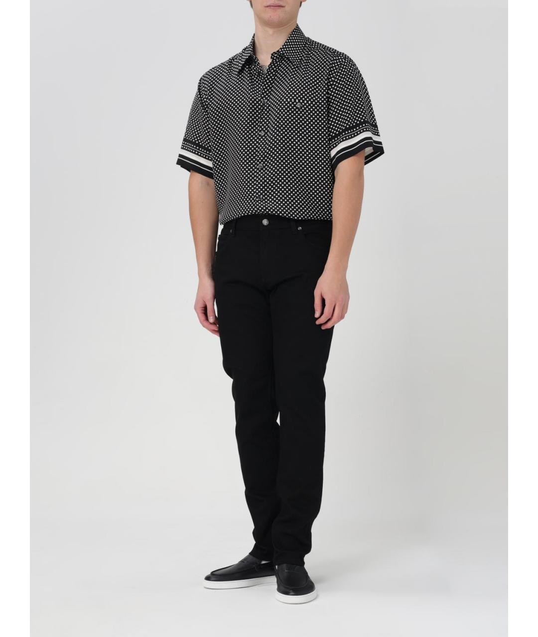 DOLCE&GABBANA Черные хлопковые прямые джинсы, фото 3