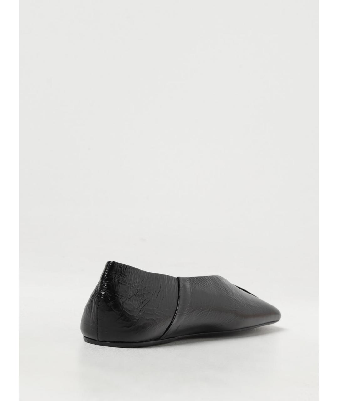 JIL SANDER Черные кожаные лоферы, фото 3
