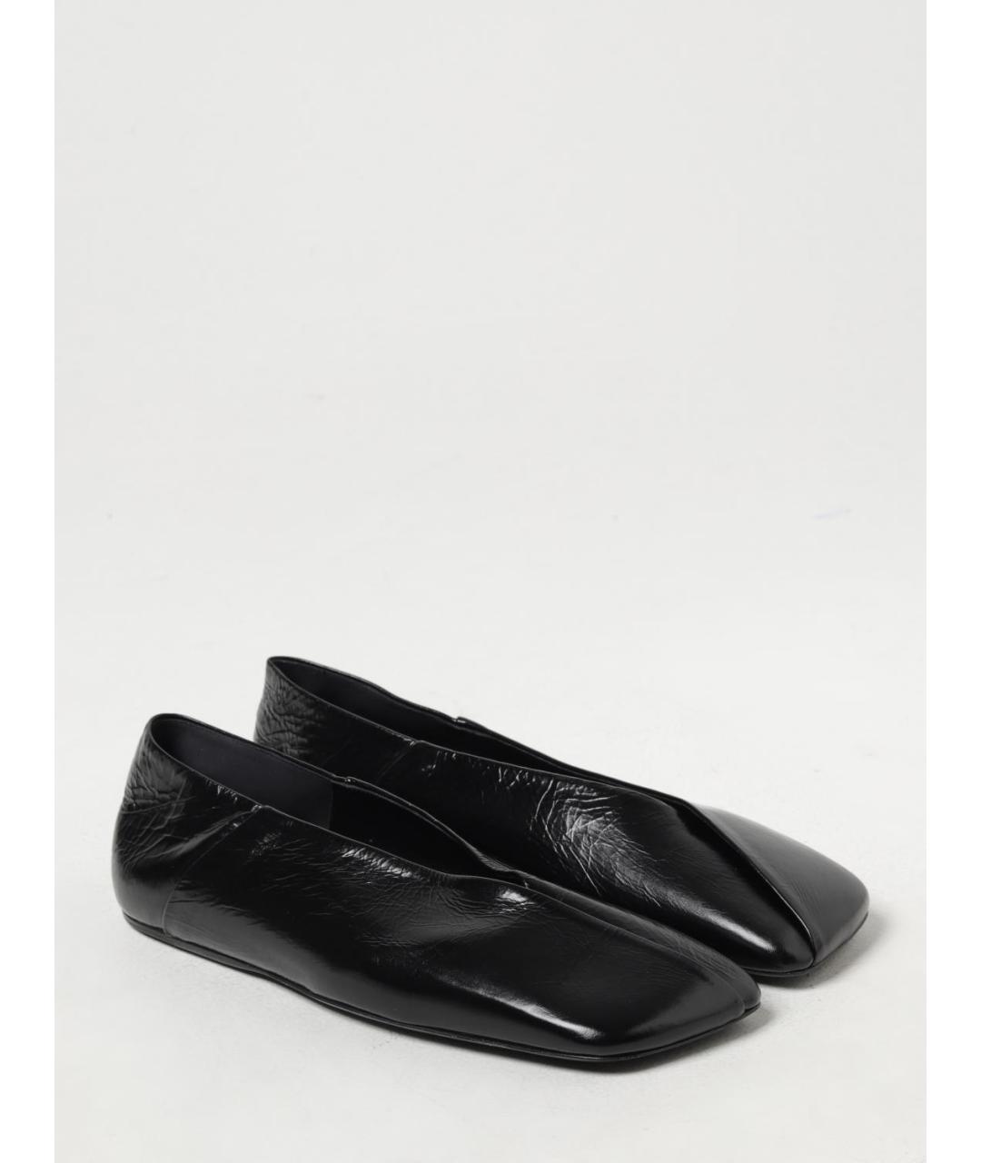 JIL SANDER Черные кожаные лоферы, фото 2