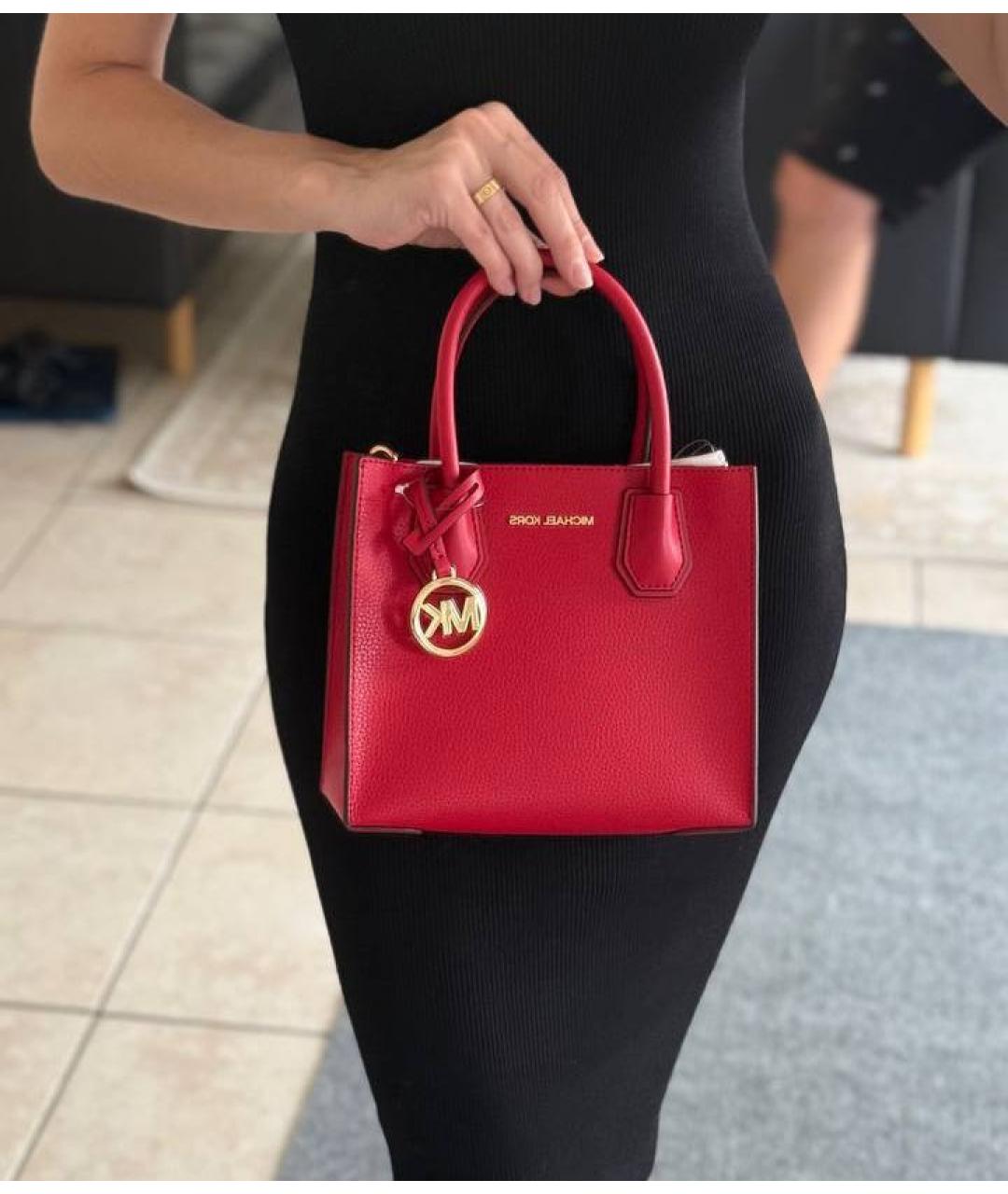 MICHAEL KORS Красная кожаная сумка тоут, фото 8