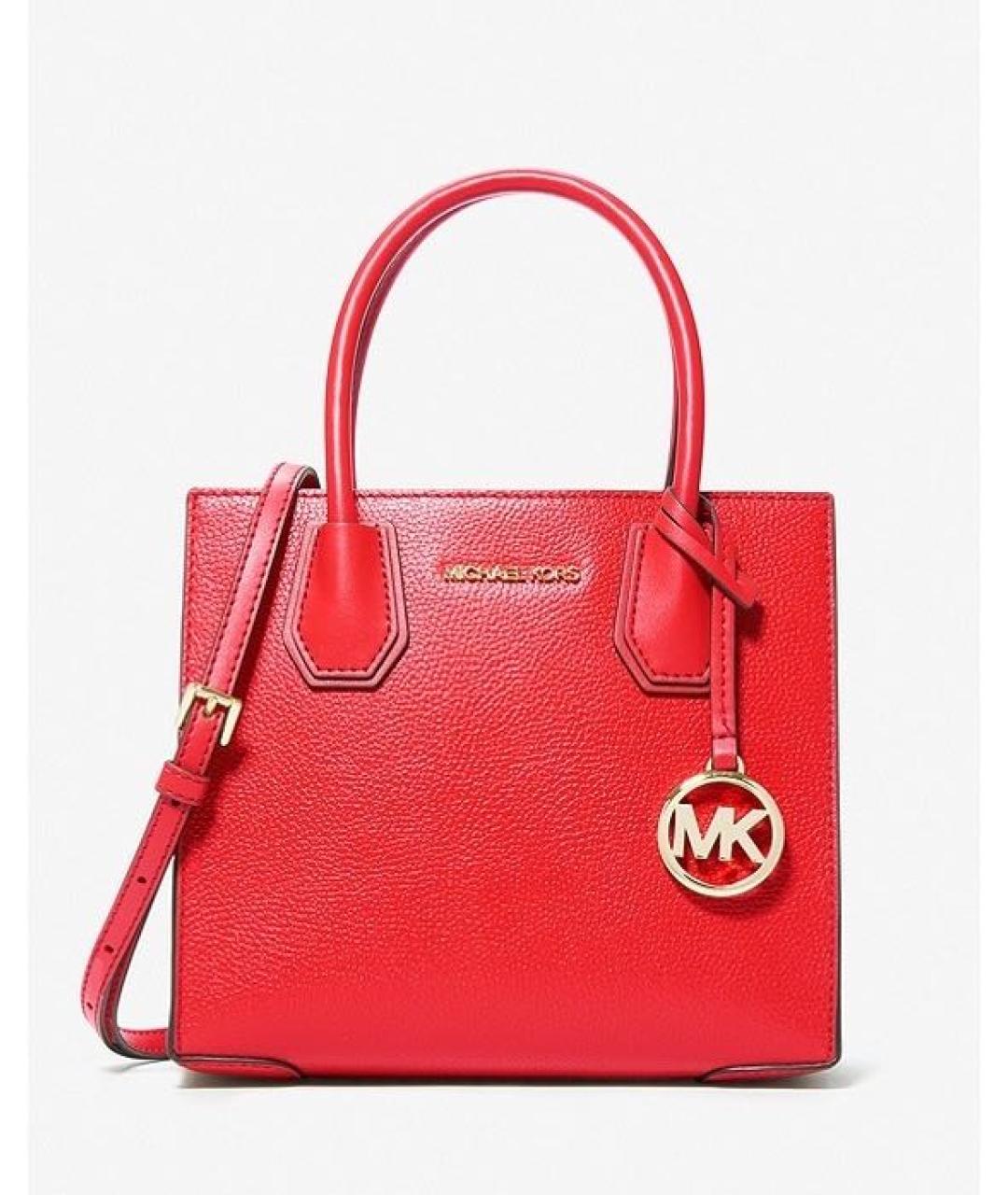 MICHAEL KORS Красная кожаная сумка тоут, фото 9
