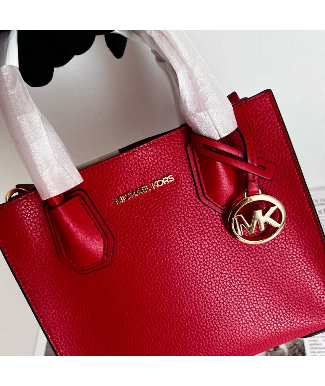 MICHAEL KORS Красная кожаная сумка тоут, фото 7
