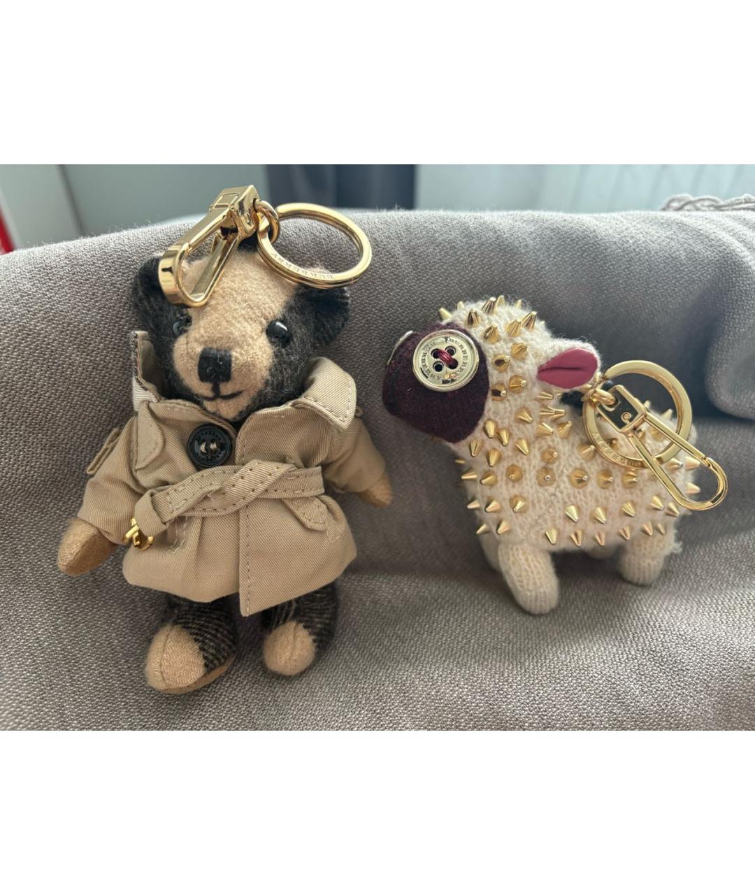 BURBERRY Бежевый брелок, фото 8