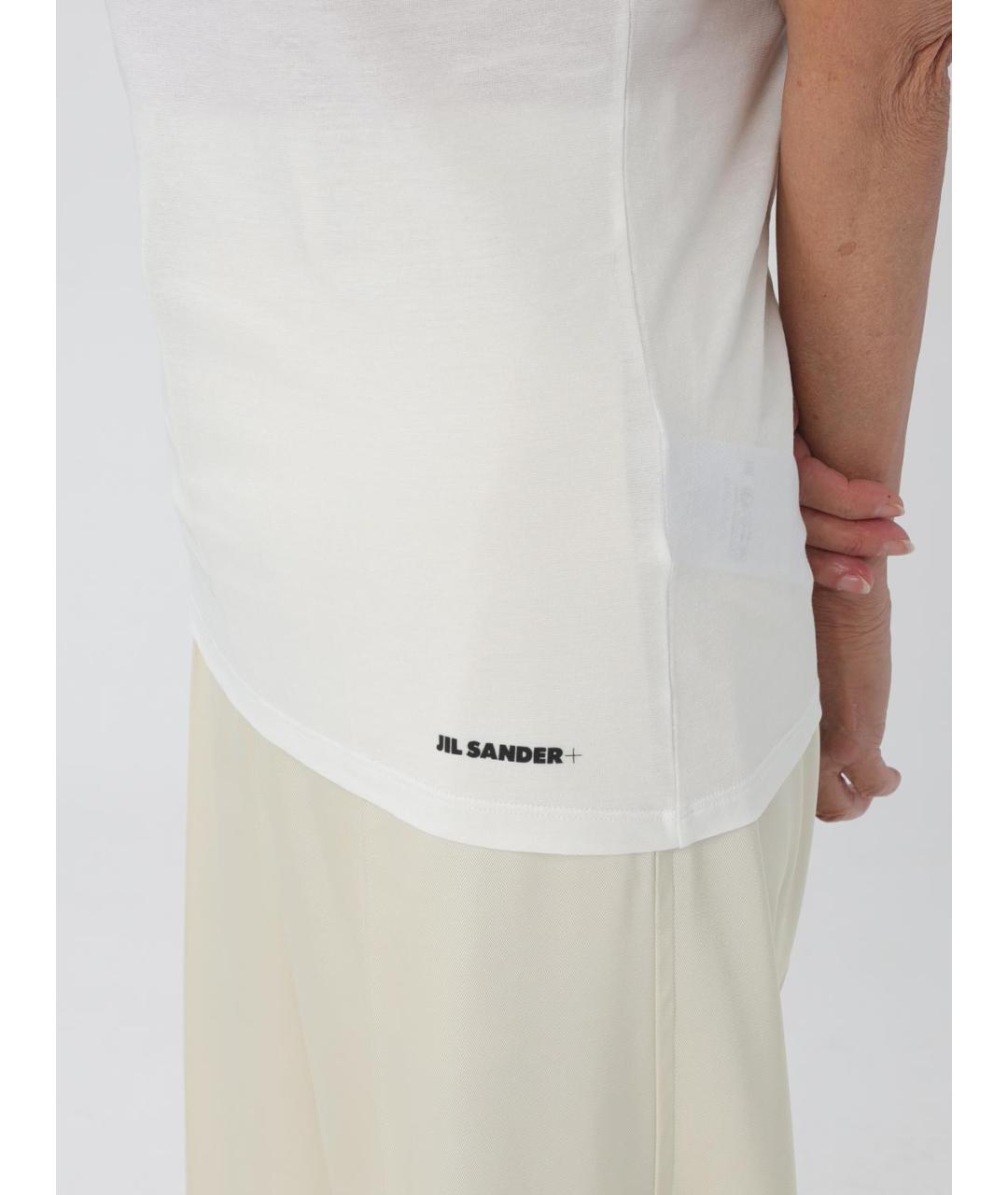 JIL SANDER Белая хлопковая футболка, фото 6