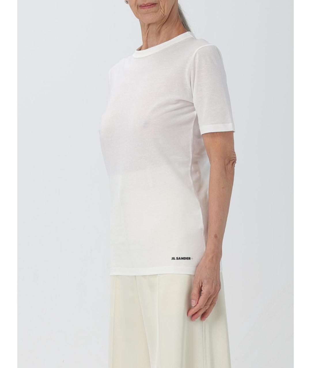 JIL SANDER Белая хлопковая футболка, фото 5