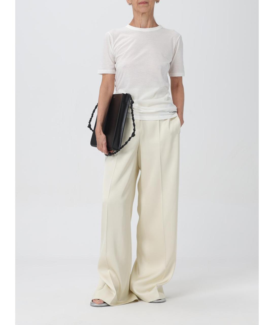JIL SANDER Белая хлопковая футболка, фото 3