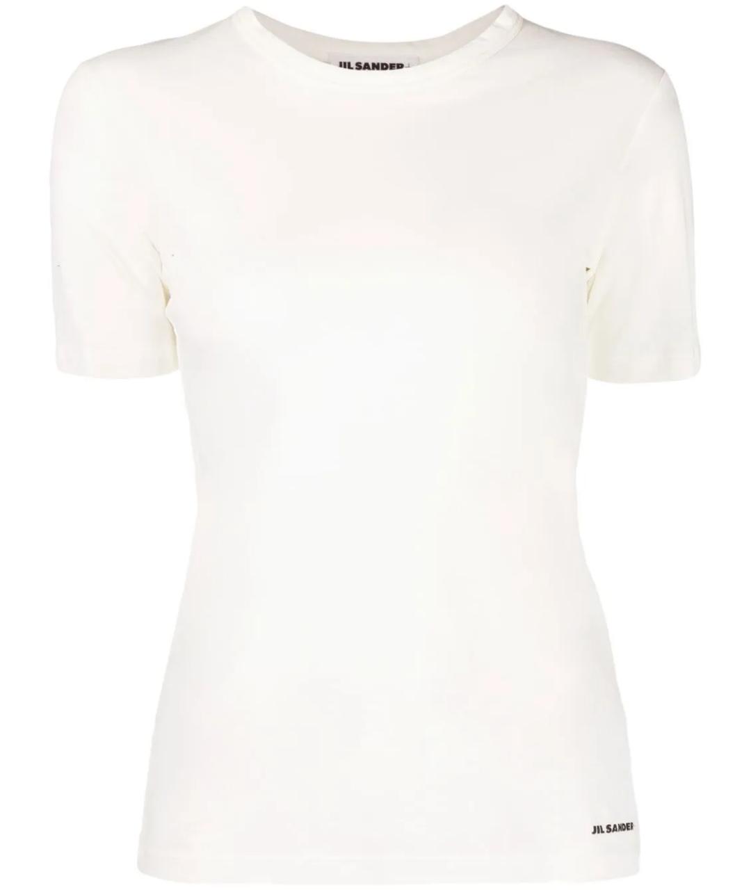 JIL SANDER Белая хлопковая футболка, фото 1