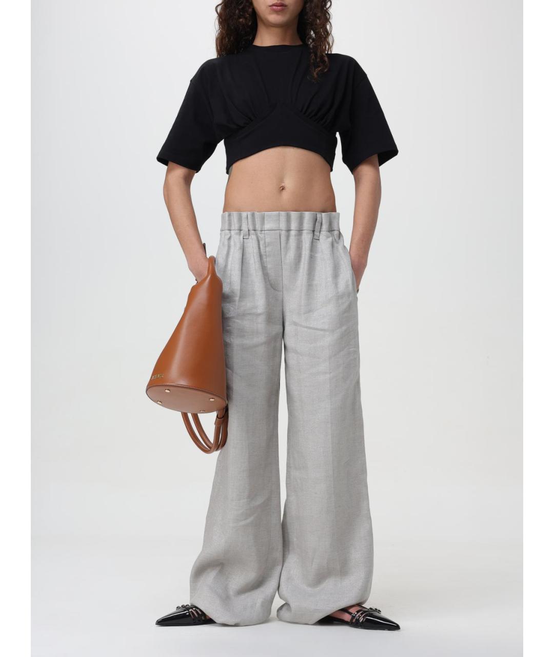 JACQUEMUS Коричневая кожаная сумка тоут, фото 2