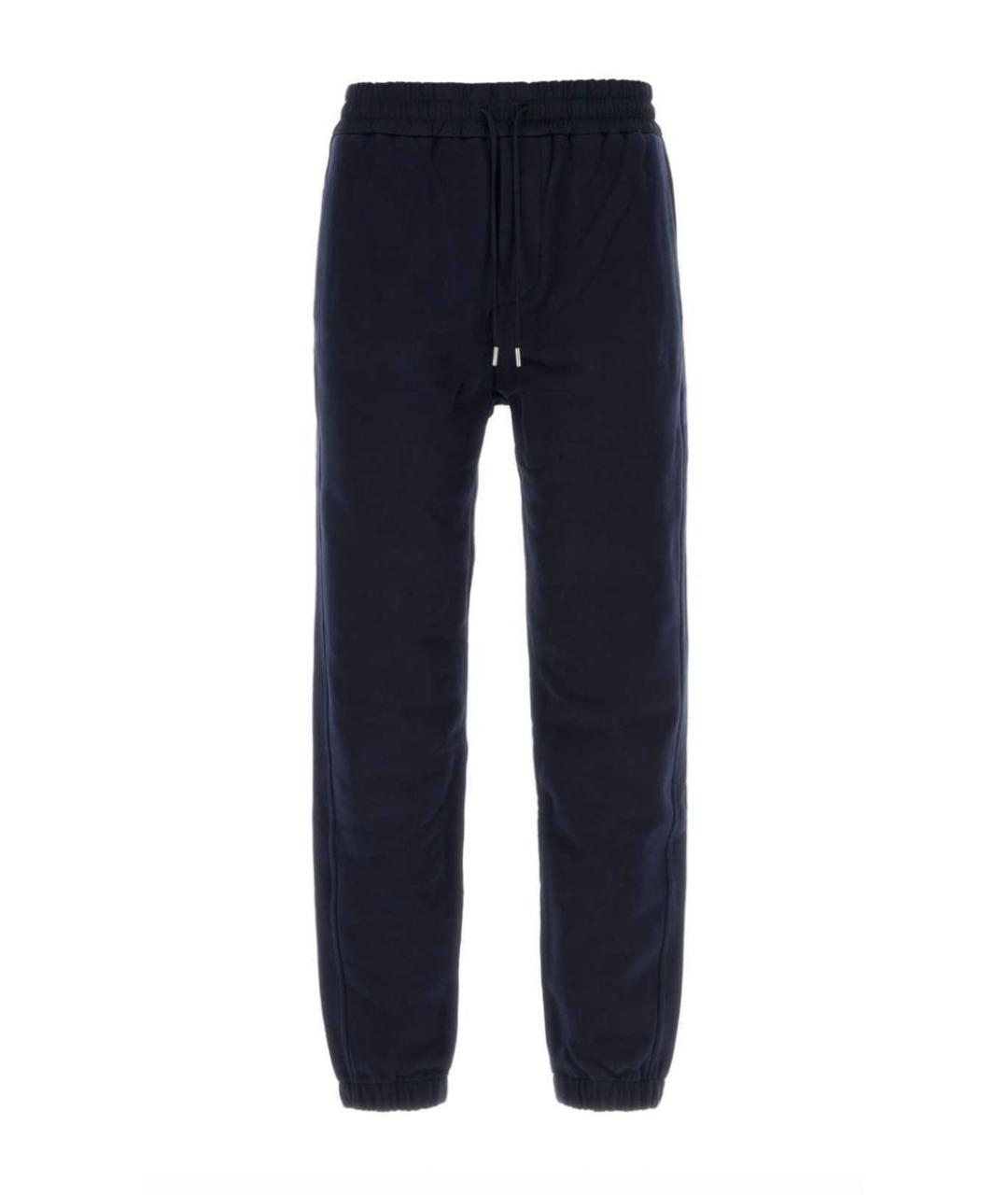 SAINT LAURENT Синие хлопковые повседневные брюки, фото 1
