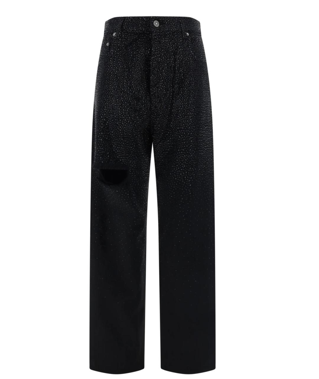 GOLDEN GOOSE DELUXE BRAND Черные хлопковые прямые джинсы, фото 1