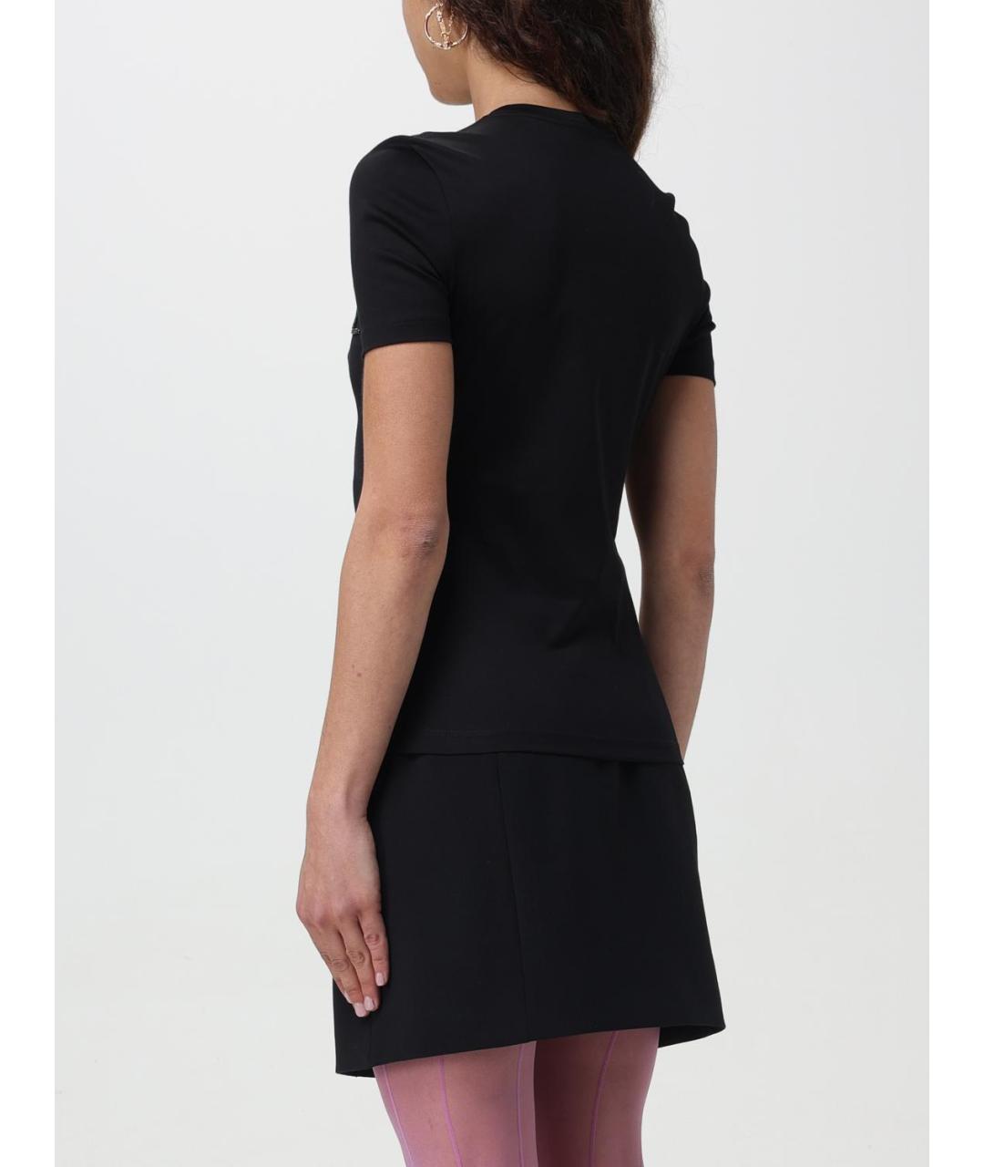 VERSACE Черная хлопковая футболка, фото 4
