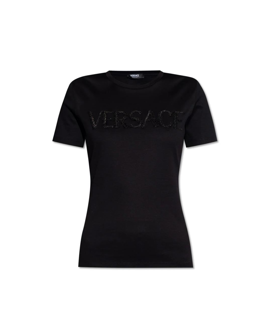 VERSACE Черная хлопковая футболка, фото 1