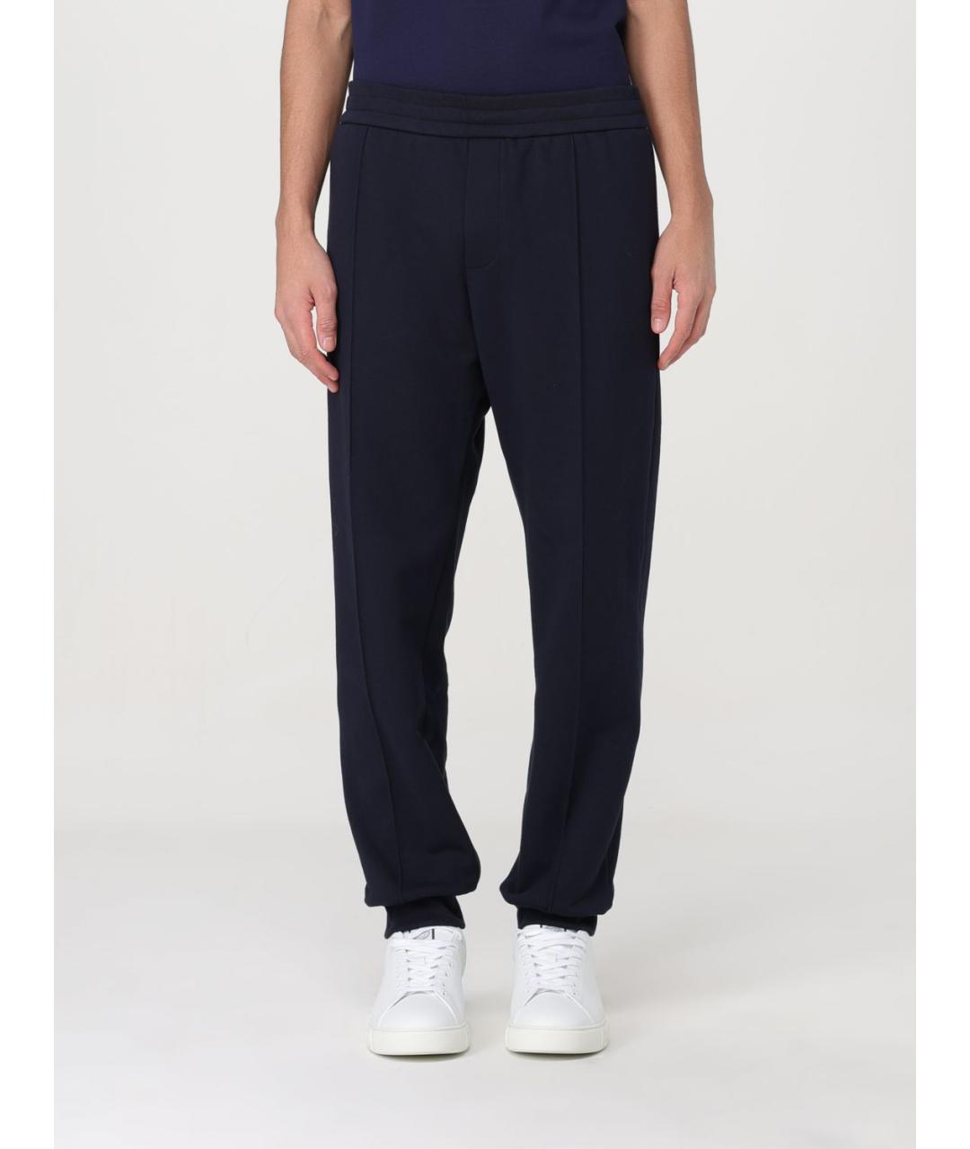 VERSACE Синие хлопковые повседневные брюки, фото 2