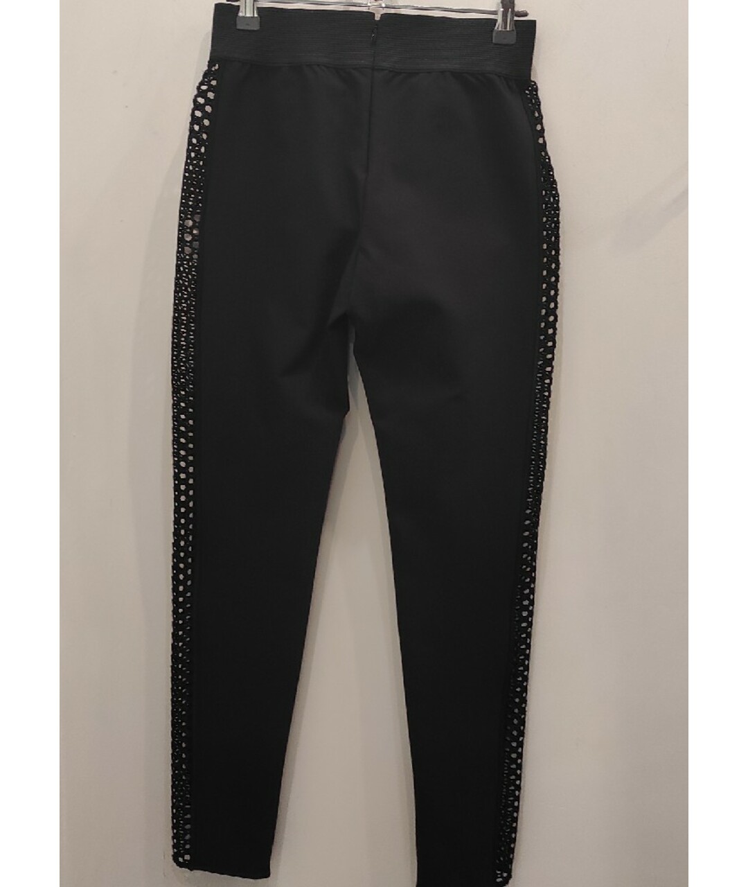 STELLA MCCARTNEY Черные хлопко-эластановые брюки узкие, фото 8
