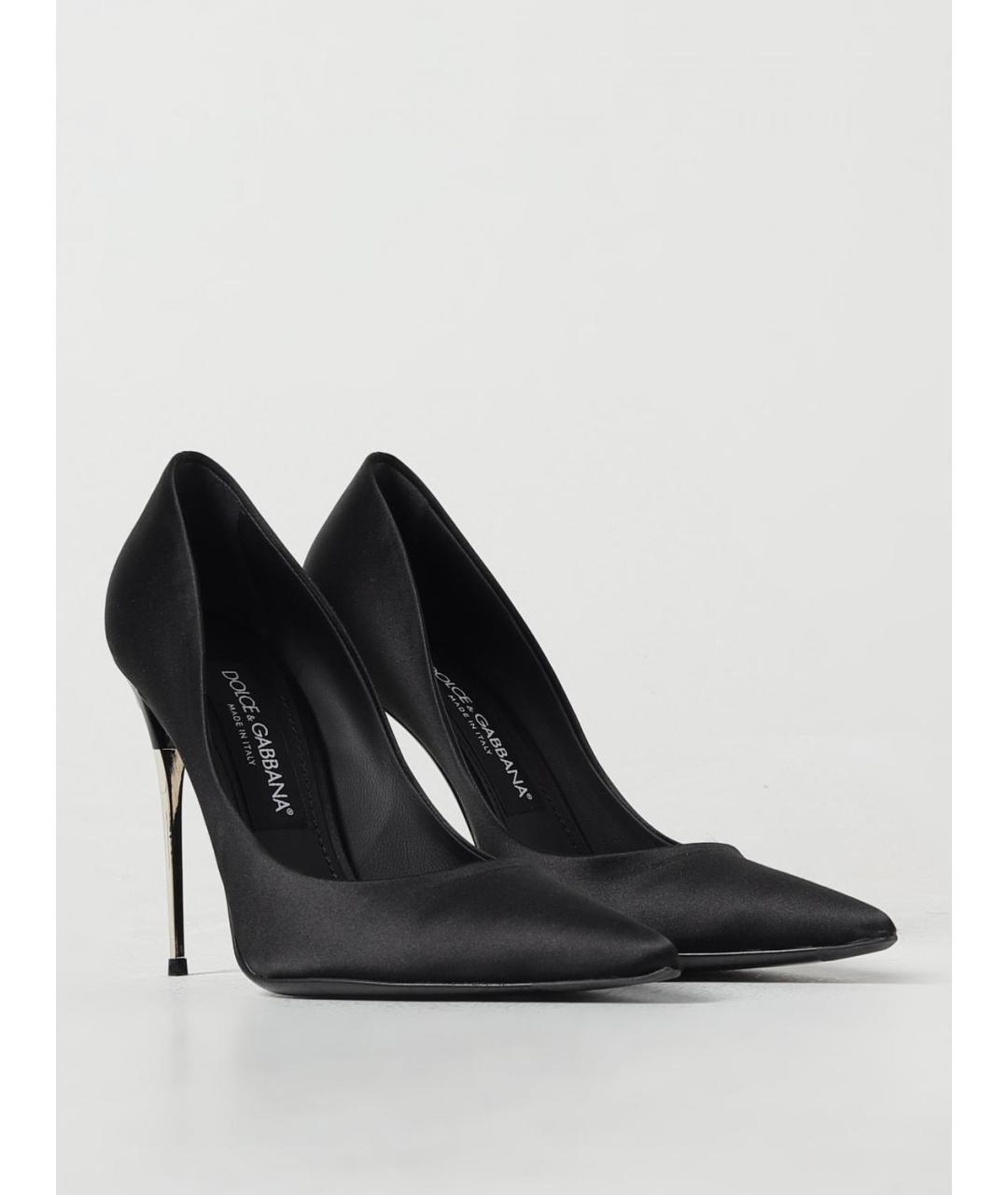 DOLCE&GABBANA Черные текстильные туфли, фото 2