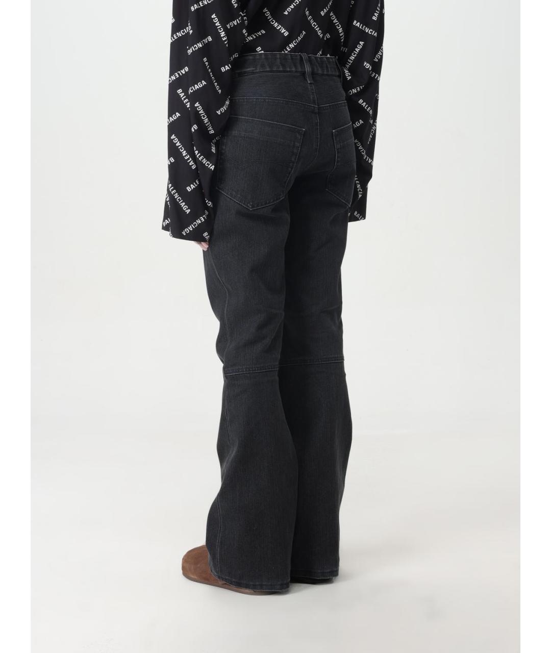 BALENCIAGA Черные хлопковые прямые джинсы, фото 4