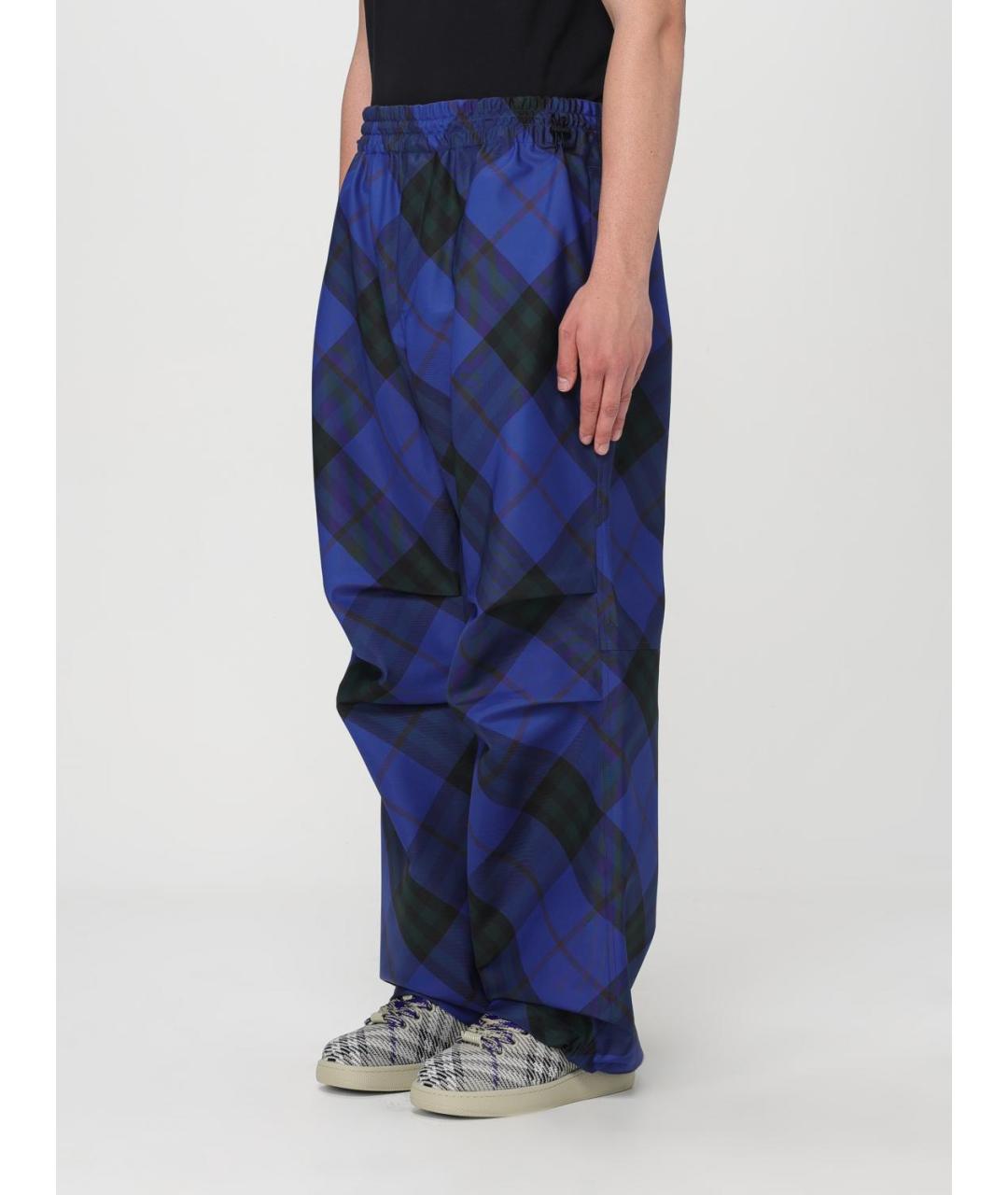 BURBERRY Синие повседневные брюки, фото 5