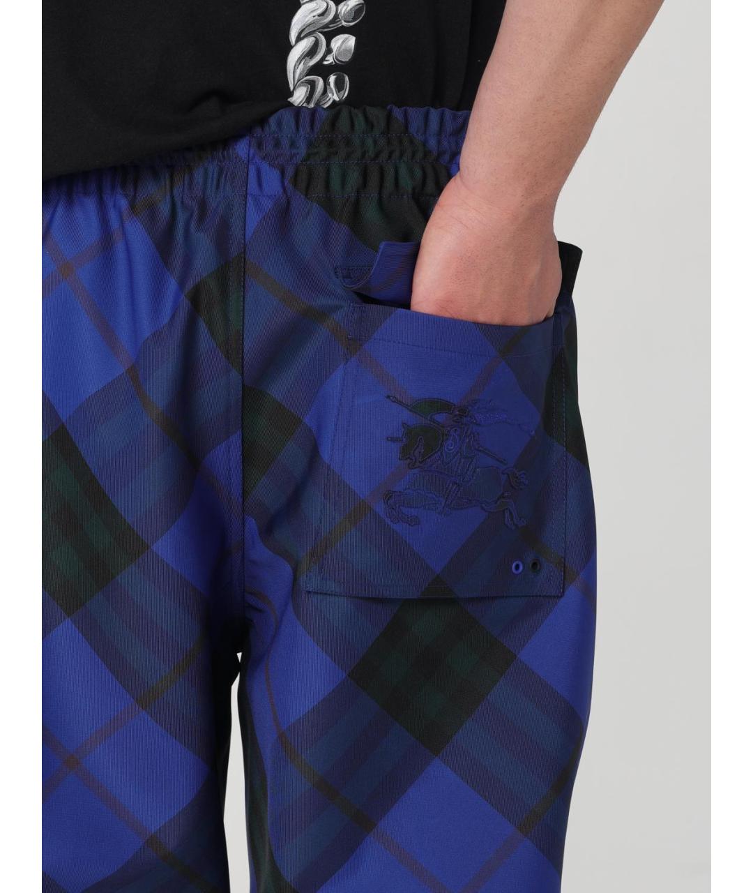BURBERRY Синие повседневные брюки, фото 6