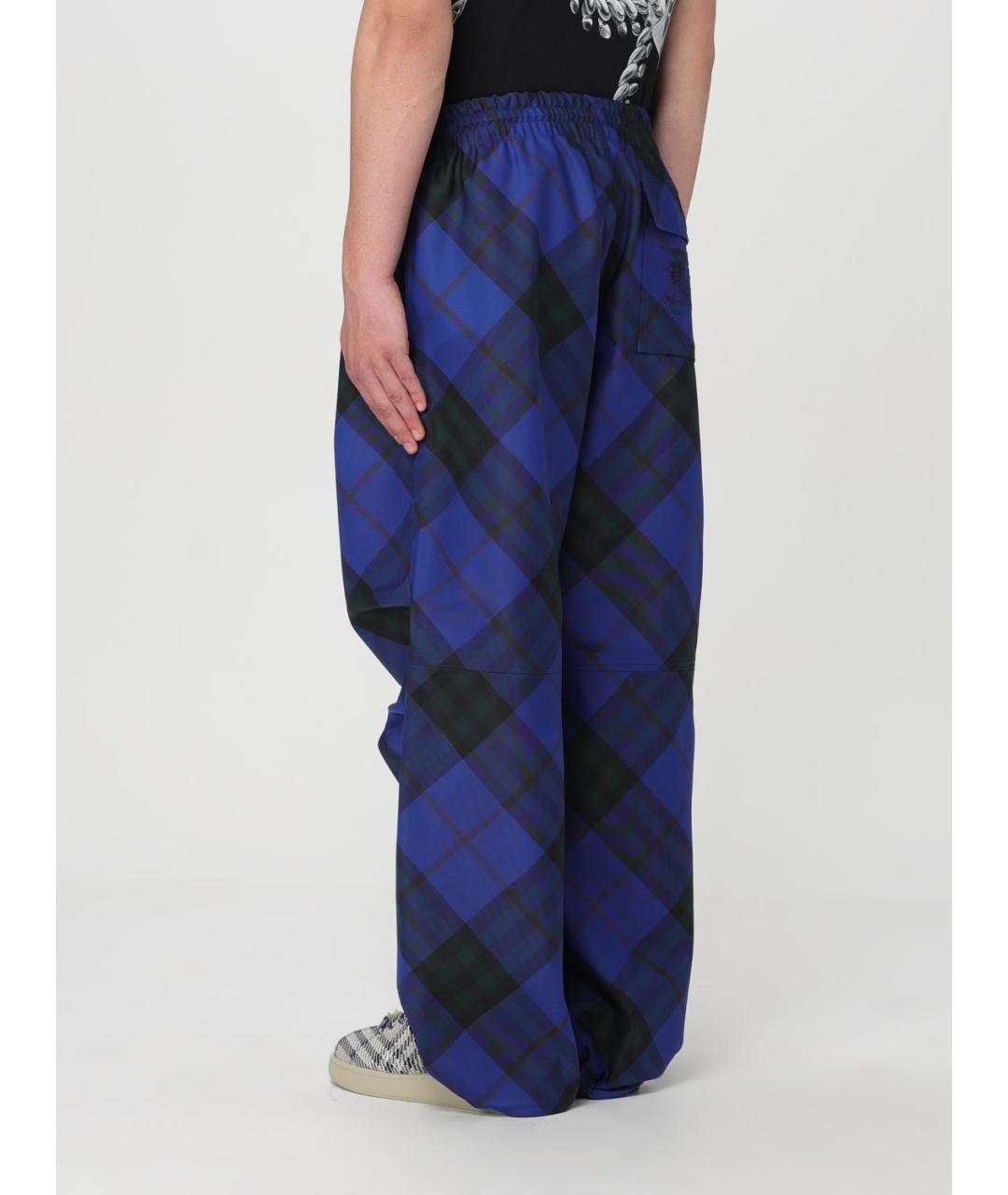 BURBERRY Синие повседневные брюки, фото 4