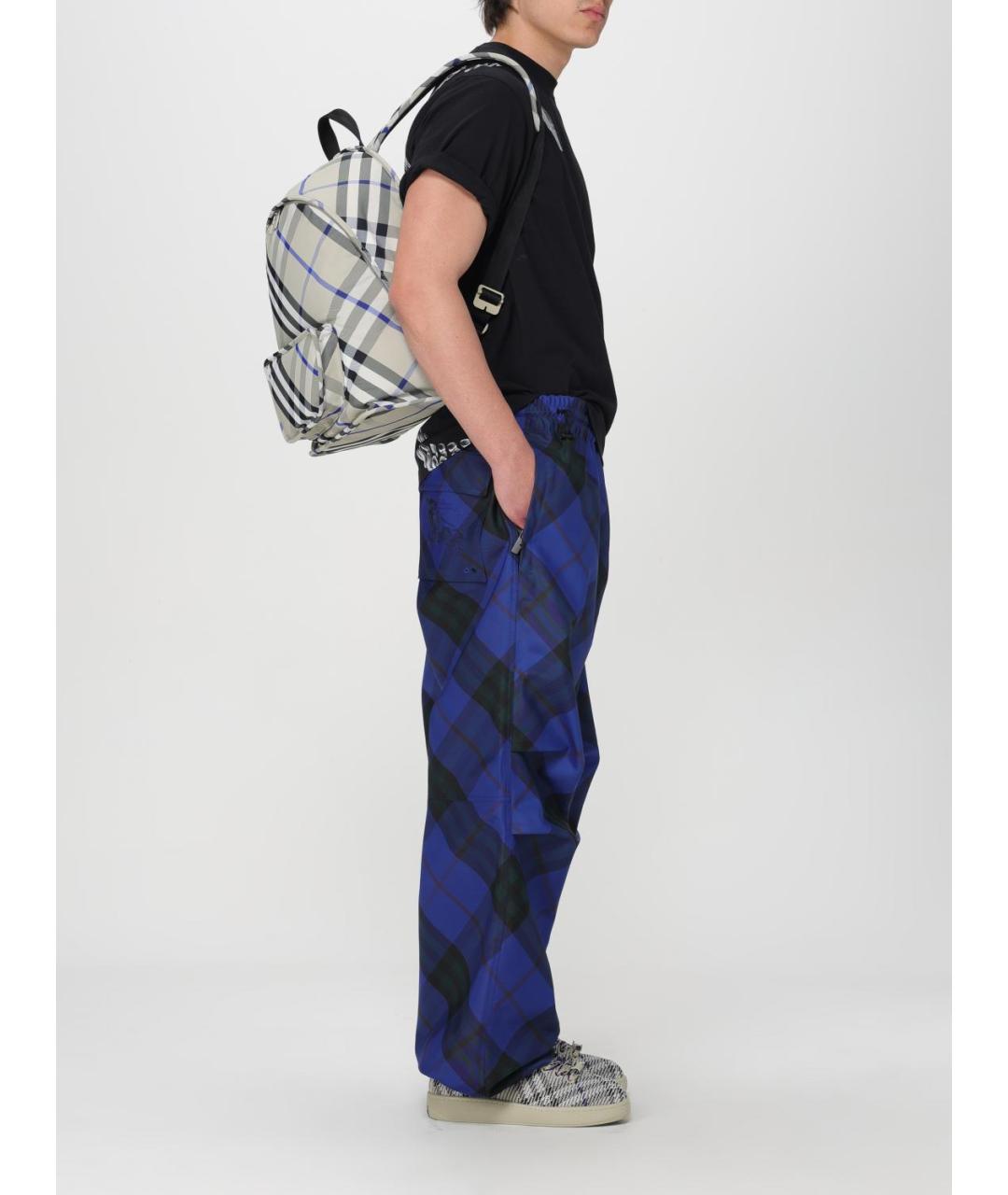 BURBERRY Синие повседневные брюки, фото 3