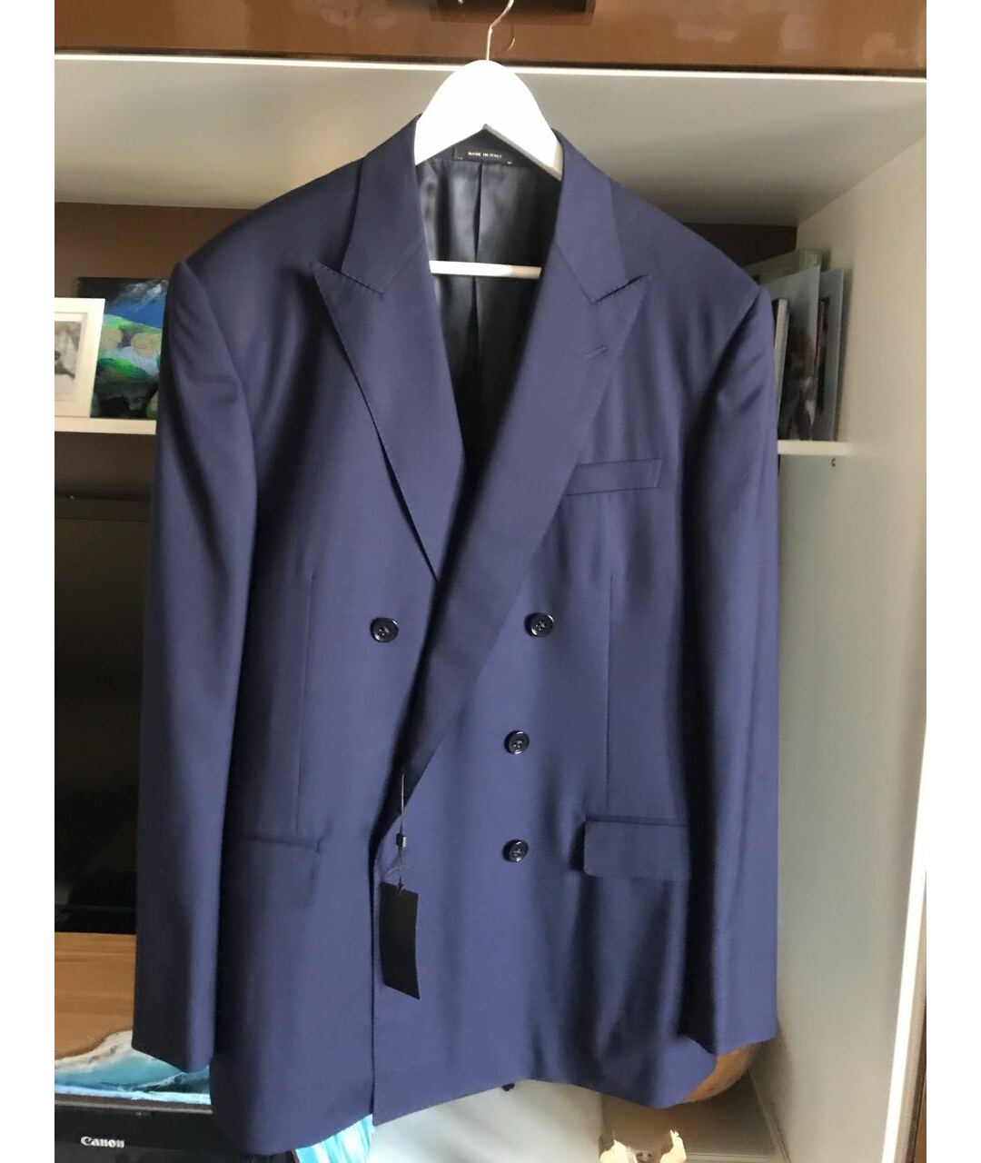 RALPH LAUREN Темно-синий шерстяной пиджак, фото 8