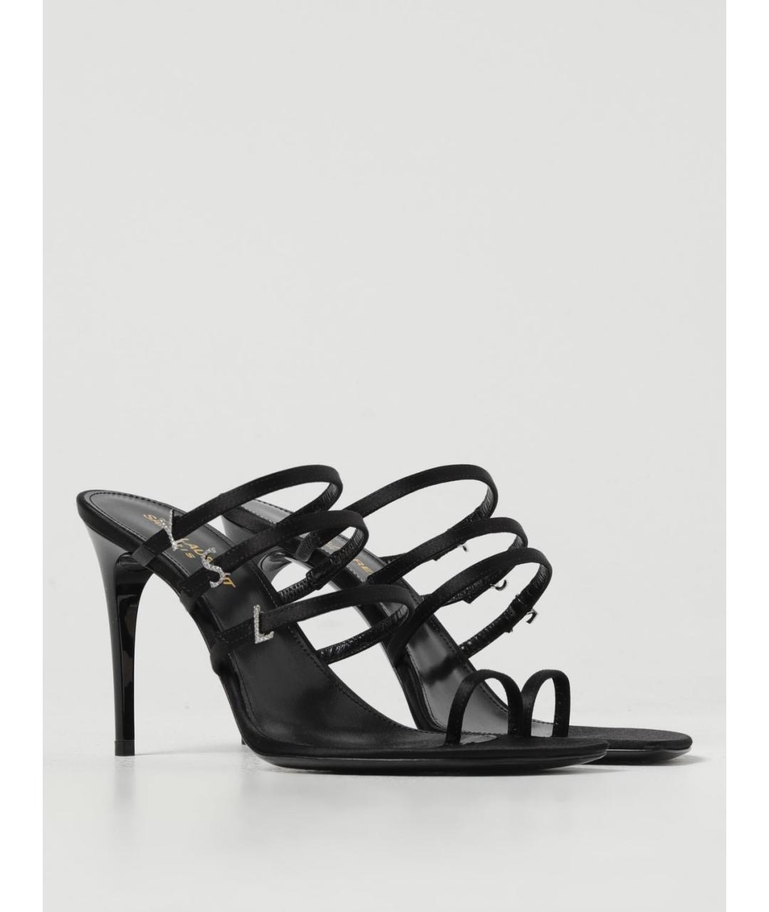 SAINT LAURENT Черные мюли, фото 2