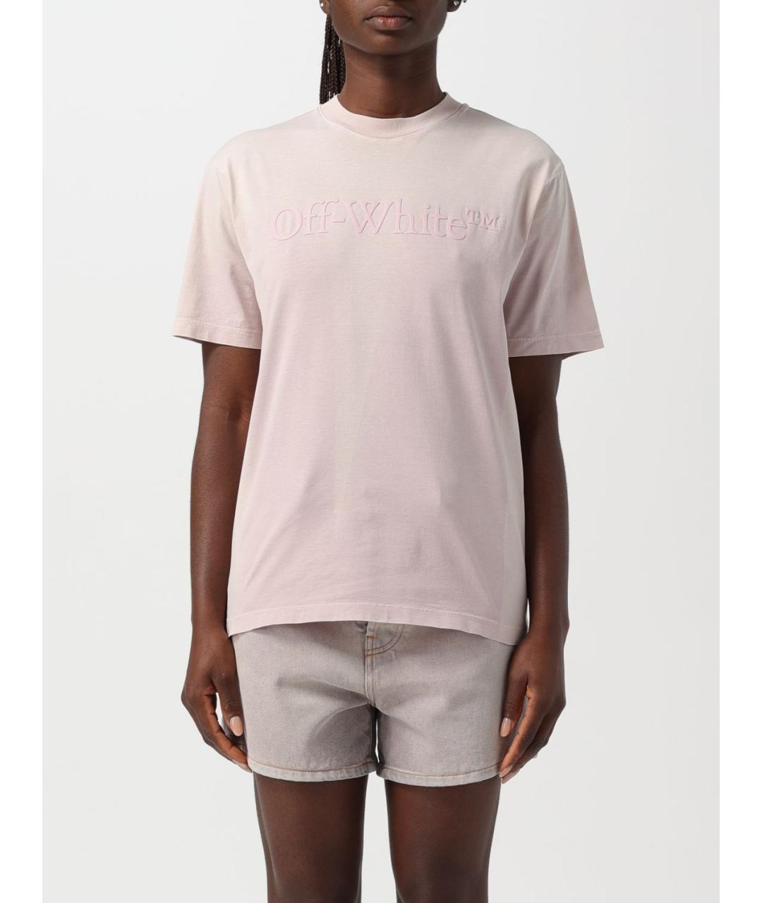 OFF-WHITE Розовая футболка, фото 2