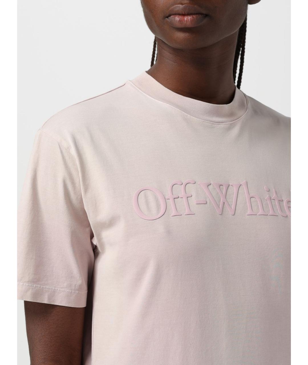 OFF-WHITE Розовая футболка, фото 6