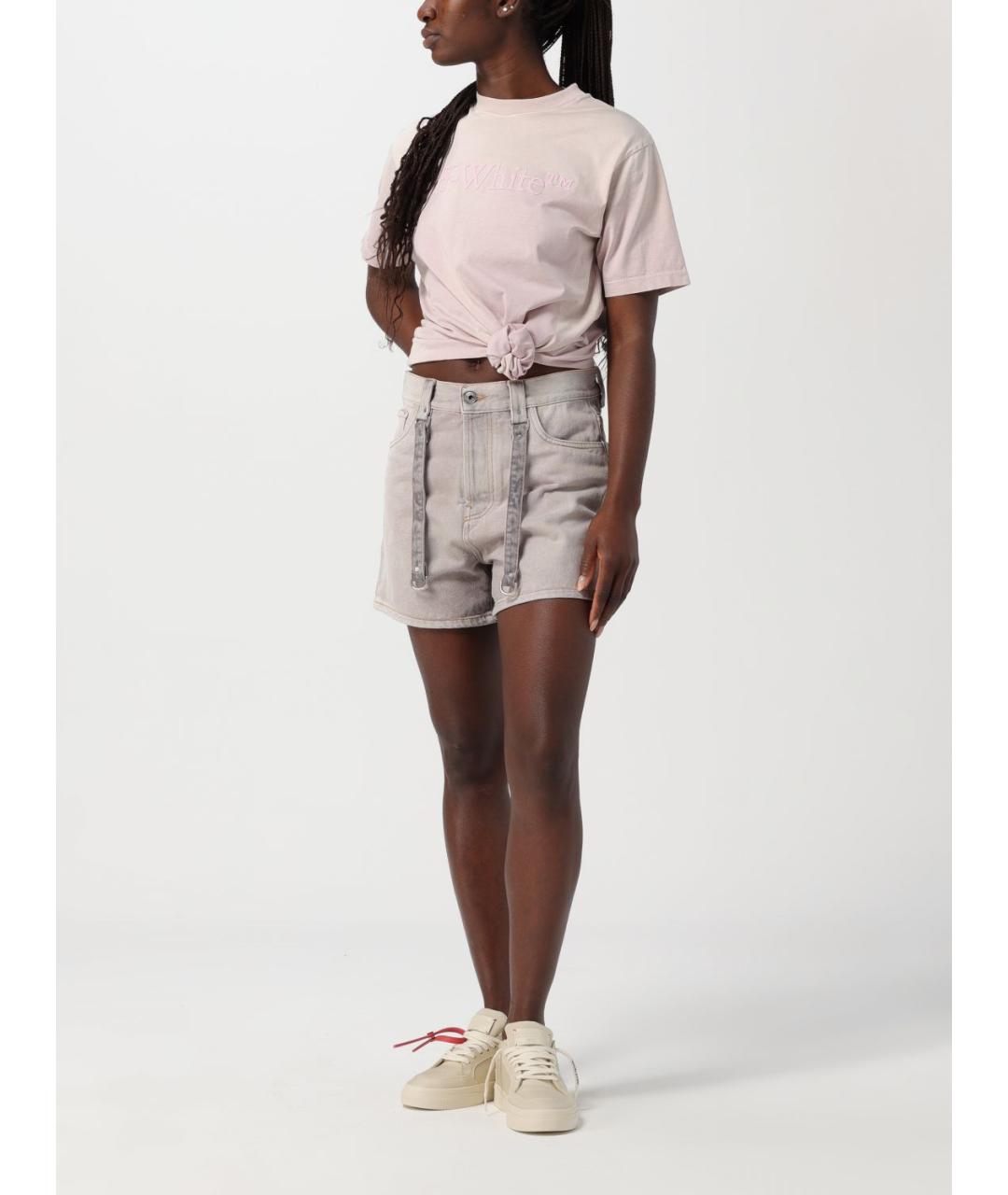 OFF-WHITE Розовая футболка, фото 3