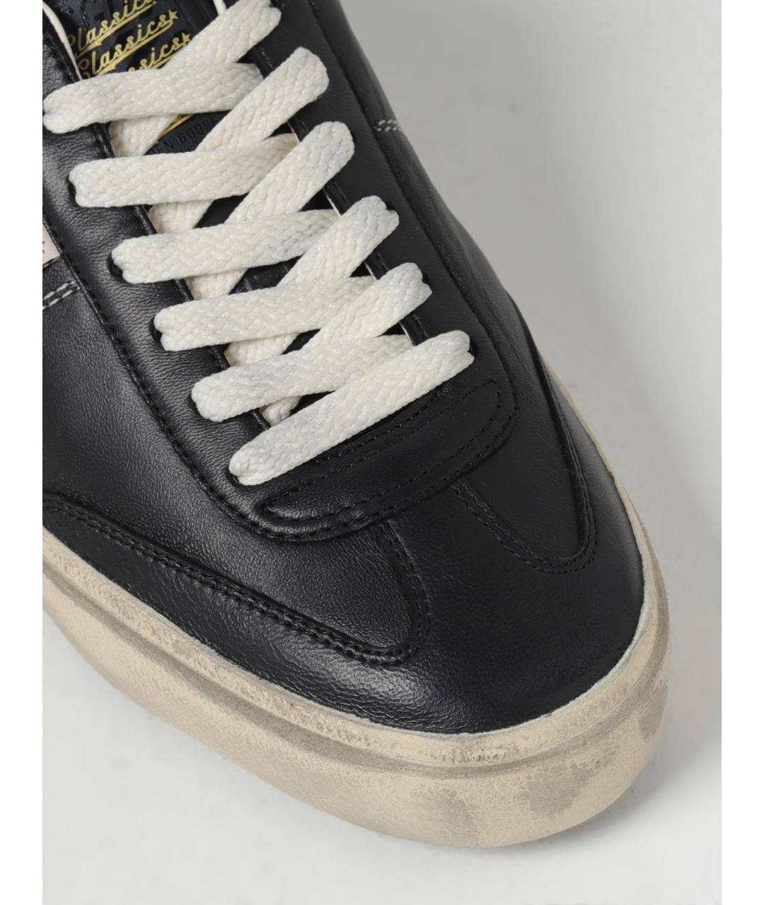 GOLDEN GOOSE DELUXE BRAND Черные кожаные низкие кроссовки / кеды, фото 4