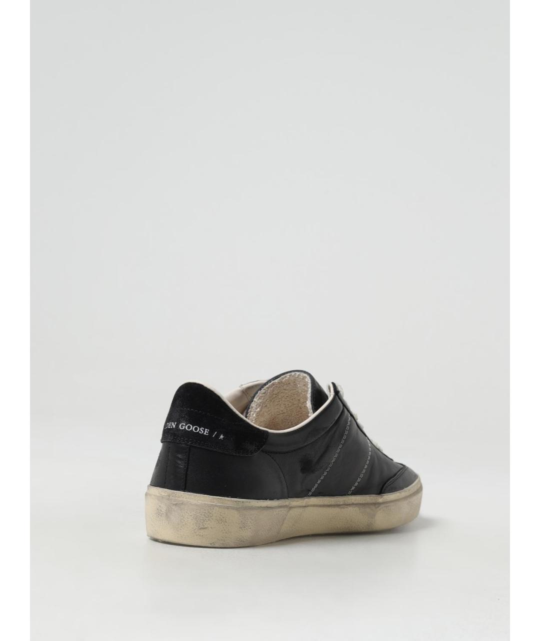 GOLDEN GOOSE DELUXE BRAND Черные кожаные низкие кроссовки / кеды, фото 3