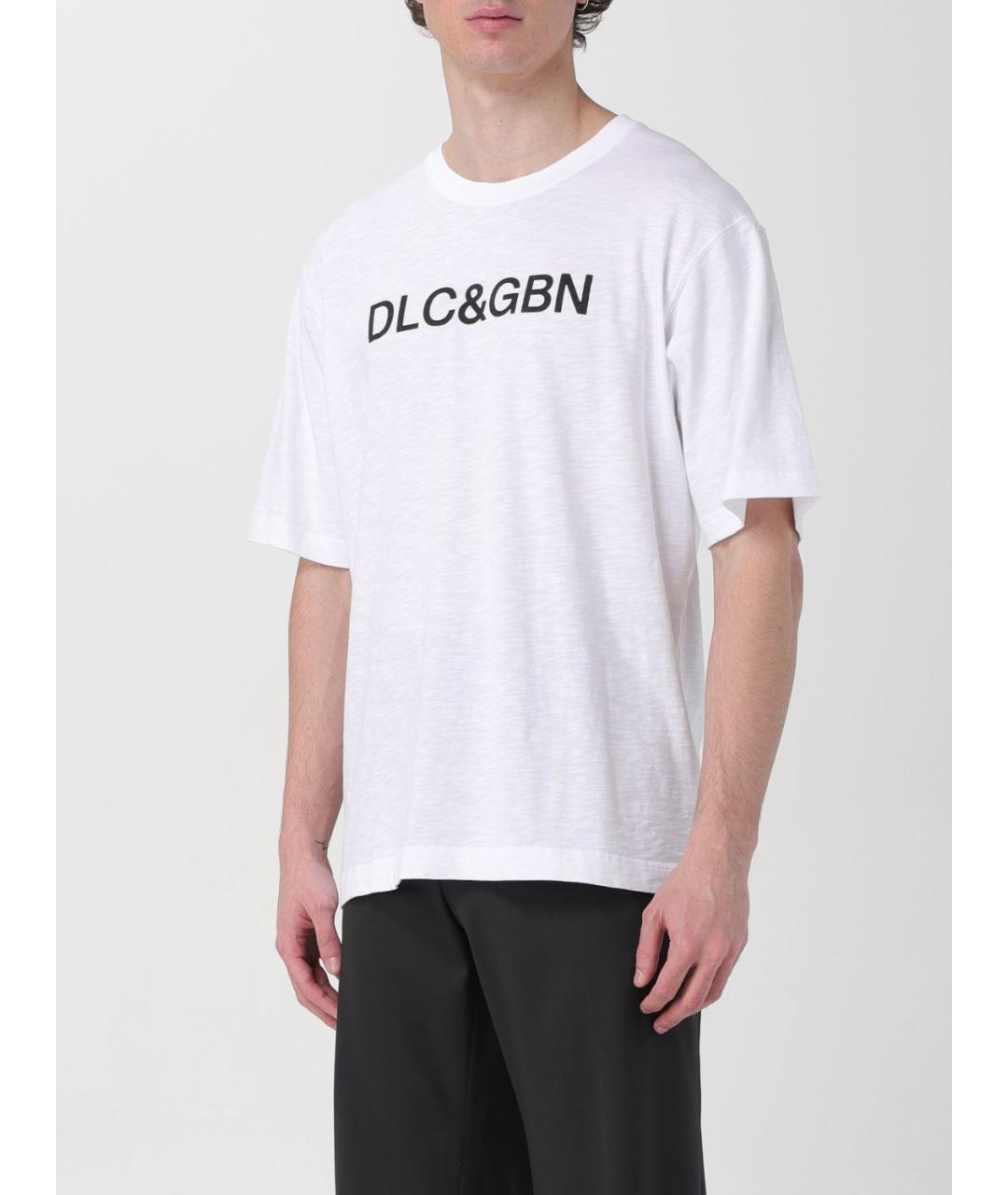 DOLCE&GABBANA Белая хлопковая футболка, фото 5