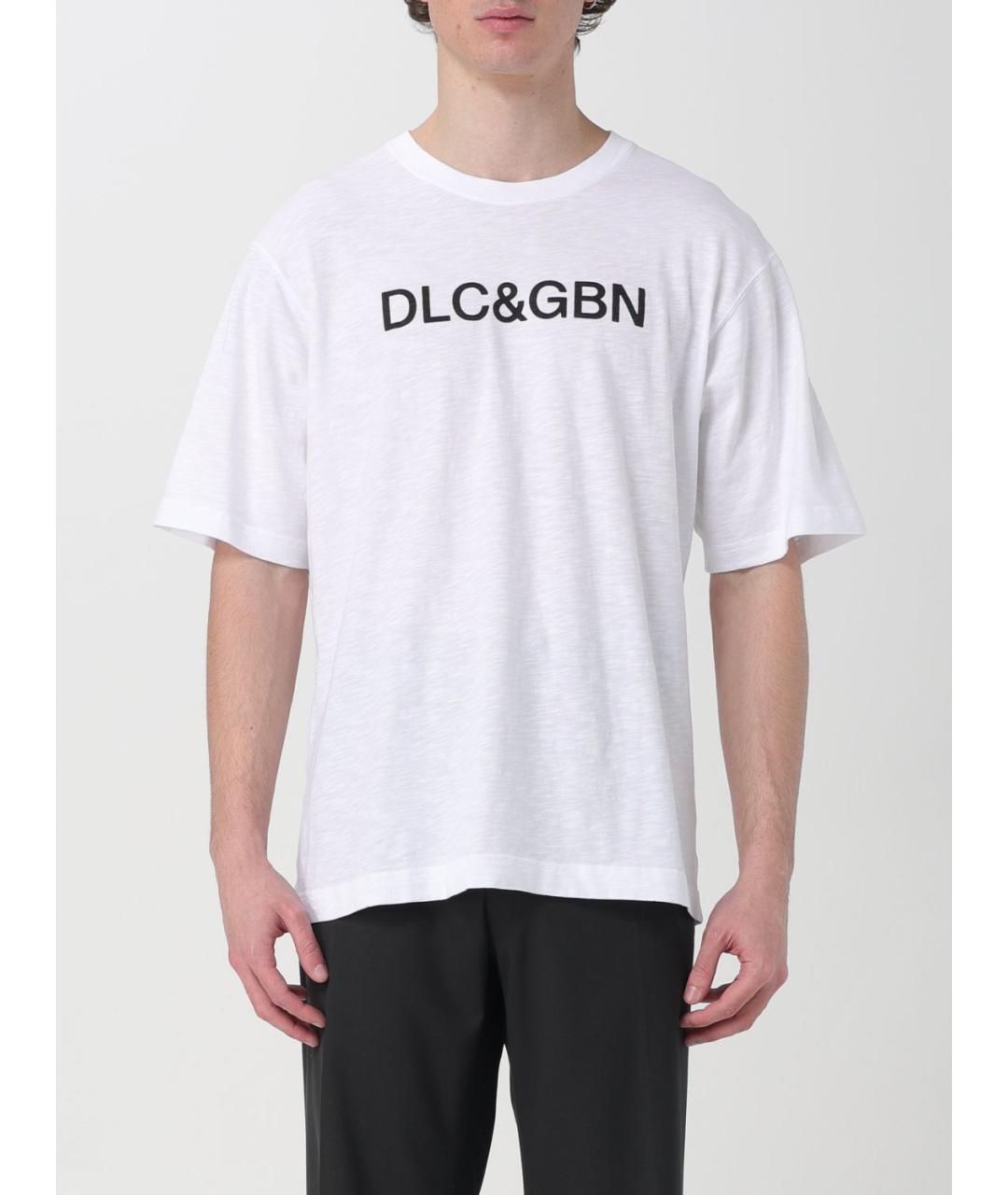 DOLCE&GABBANA Белая хлопковая футболка, фото 2