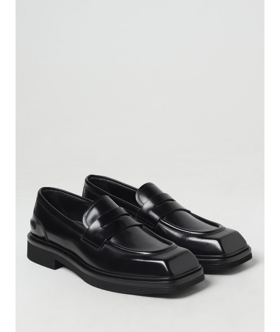 DOLCE&GABBANA Черные кожаные лоферы, фото 2