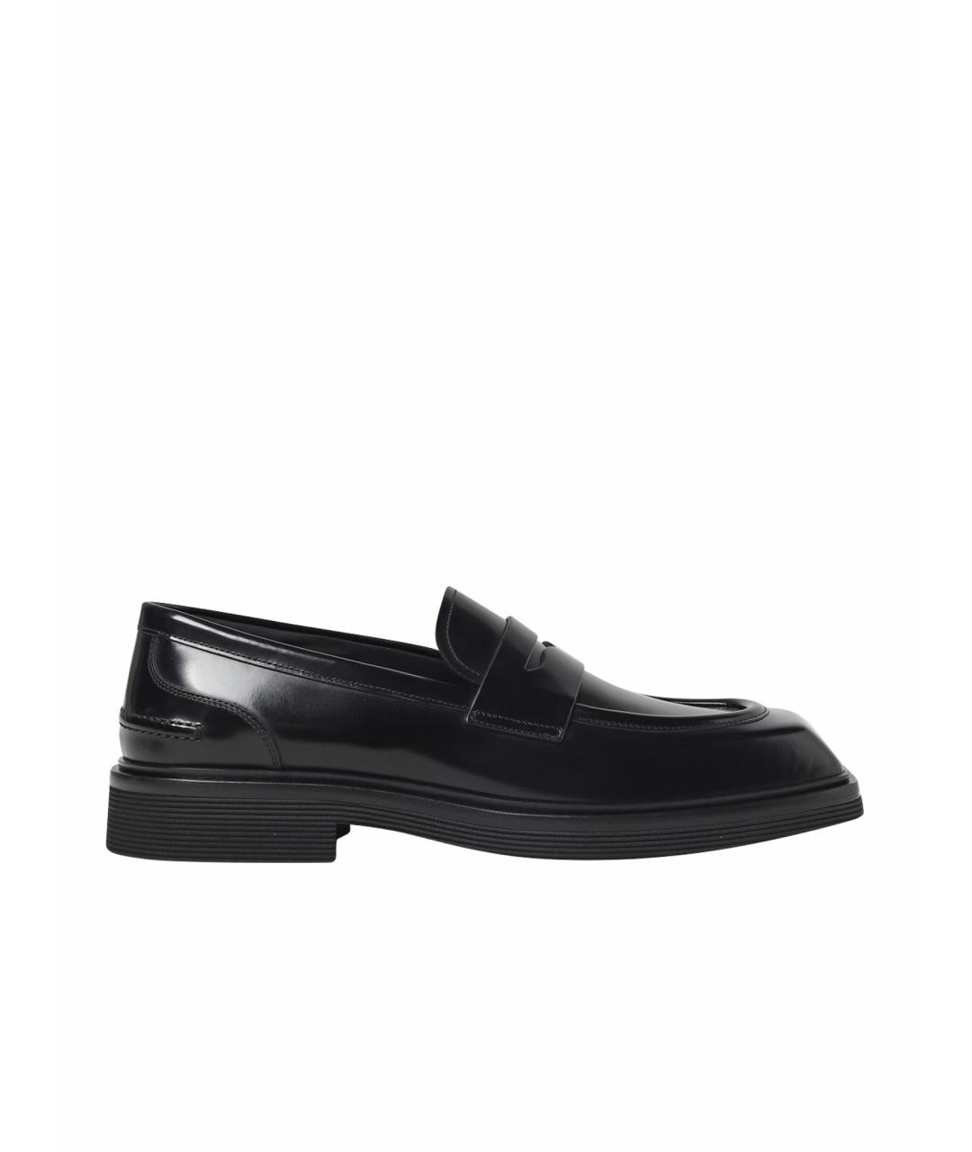 DOLCE&GABBANA Черные кожаные лоферы, фото 1