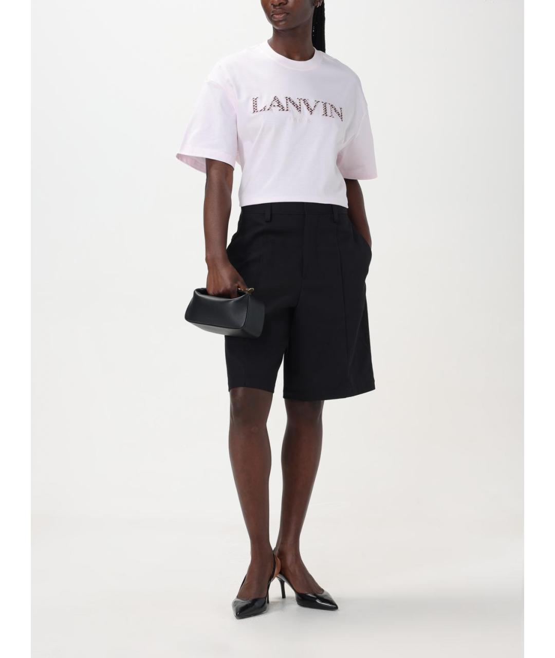 LANVIN Белая хлопковая футболка, фото 3