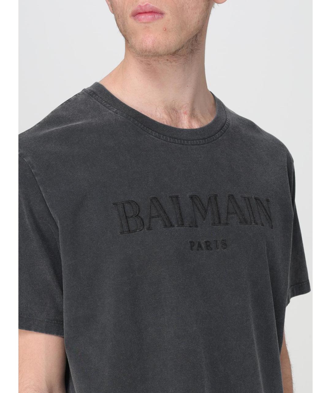 BALMAIN Серая футболка, фото 6