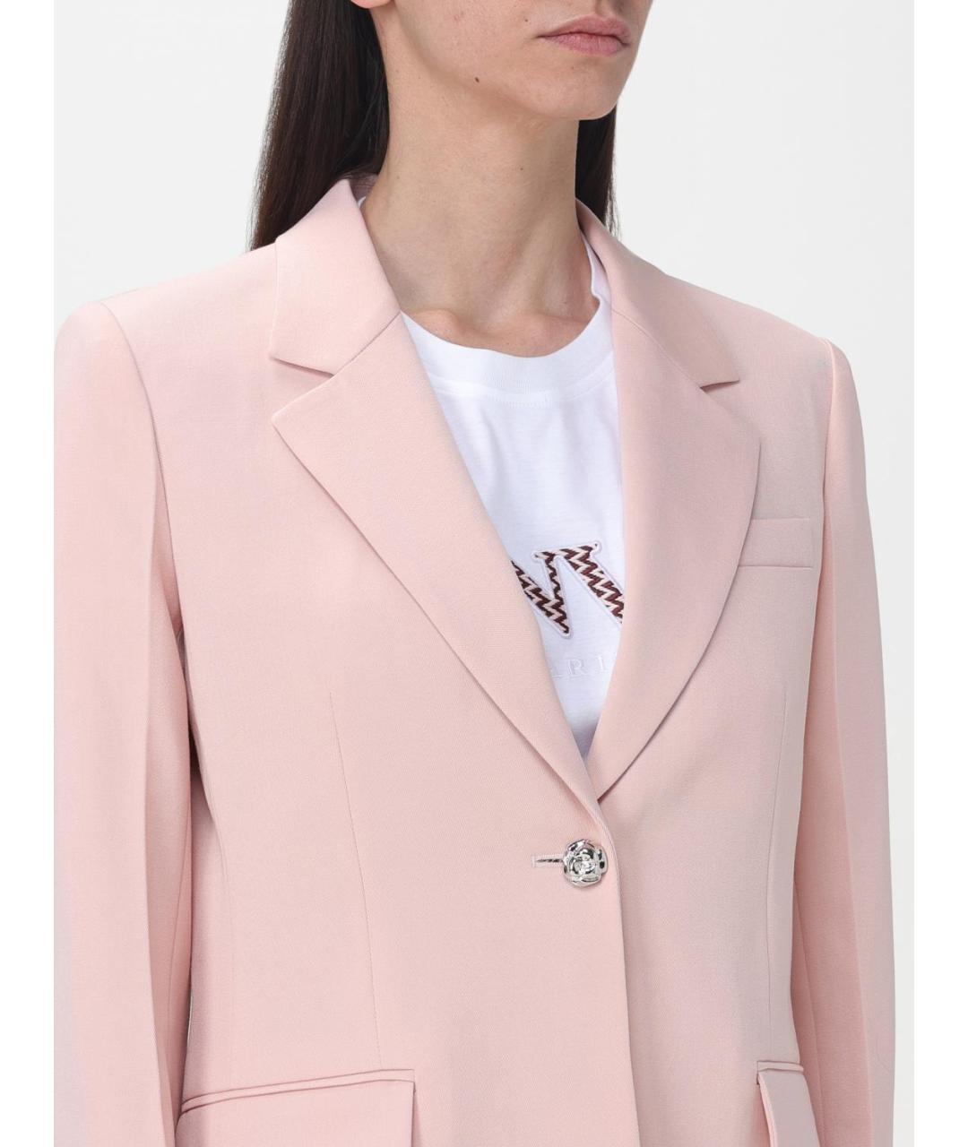 LANVIN Розовый шерстяной жакет/пиджак, фото 6