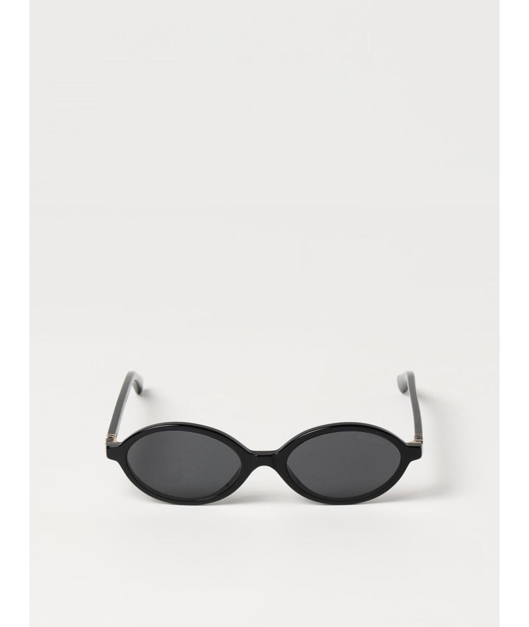 MIU MIU Черные пластиковые солнцезащитные очки, фото 3