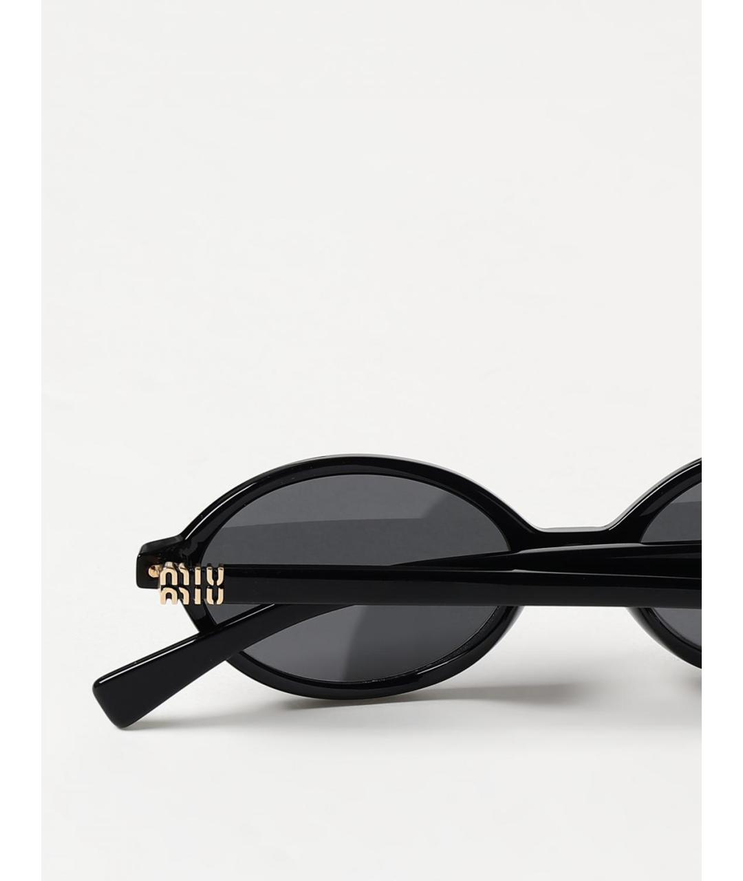 MIU MIU Черные пластиковые солнцезащитные очки, фото 5