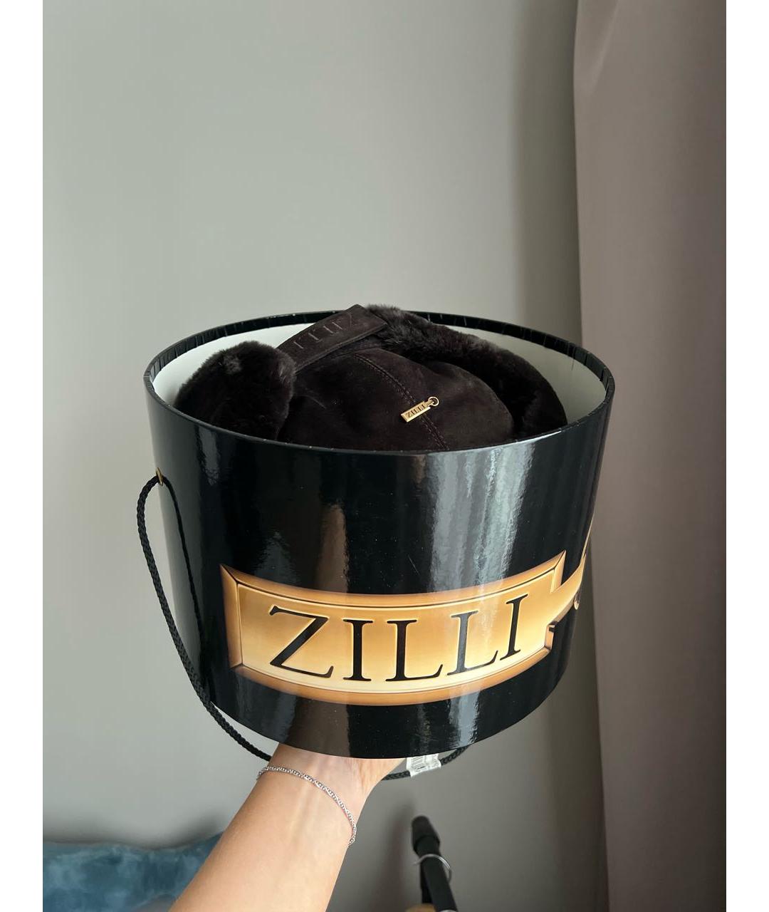 ZILLI Черная бархатная шапка, фото 4